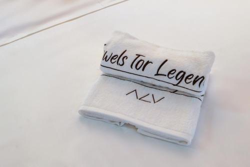 a napkin with the words help for leven written on it at Maritime Suites by Stellar ALV in Jelutong
