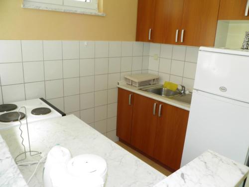 Kuchyň nebo kuchyňský kout v ubytování Apartments Klaric