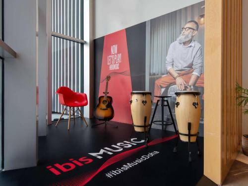 ドーハにあるibis Dohaの太鼓の部屋の便座