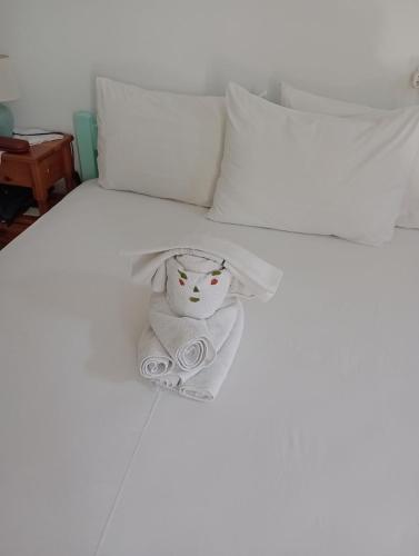 Postel nebo postele na pokoji v ubytování Katerina Apartments
