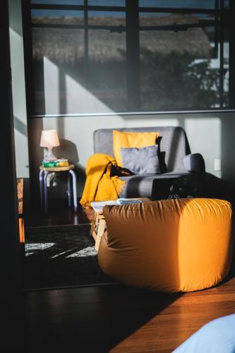 Posezení v ubytování Terrace Suite