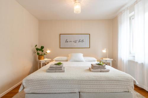 Ένα ή περισσότερα κρεβάτια σε δωμάτιο στο Zuhause bei ELLEN