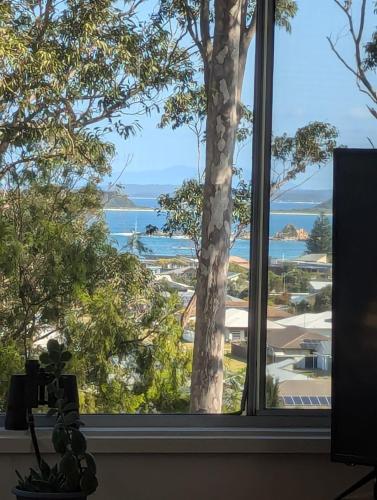 a window with a view of the ocean at Seascape getaway in Tomakin