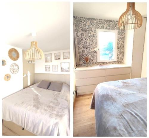 En eller flere senge i et værelse på Cap Coudalère entre lac et mer