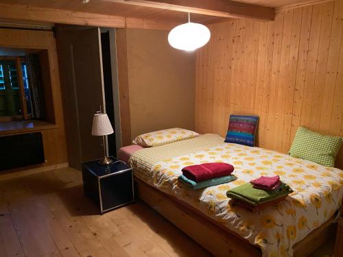 Ένα ή περισσότερα κρεβάτια σε δωμάτιο στο Casa Vegana, 3,5 Zi Wohnung, 5 PL, 2 Bäder