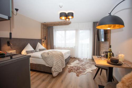 Ένα ή περισσότερα κρεβάτια σε δωμάτιο στο Apartmenthaus Sonnenhof