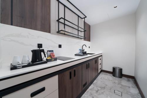 Cuisine ou kitchenette dans l'établissement House Express