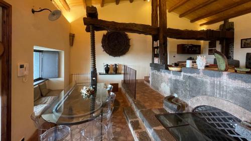 Posezení v ubytování Il palmento dell'Etna