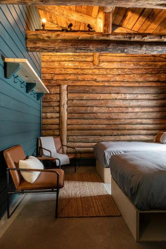 Postel nebo postele na pokoji v ubytování ÖBois Charlevoix - L'Écurie