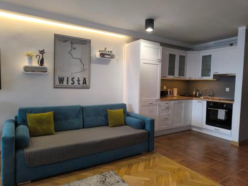 Kuchyň nebo kuchyňský kout v ubytování Apartament widokowy z tarasem Bukowa Wisła