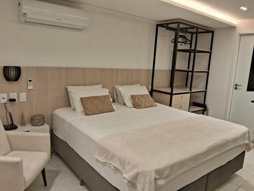 Postel nebo postele na pokoji v ubytování Flat beira mar do Cabo Branco