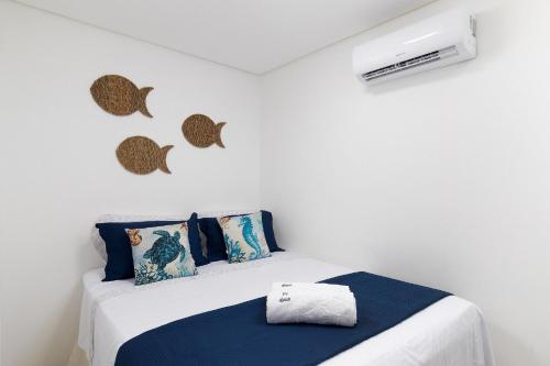 Postel nebo postele na pokoji v ubytování Eco Resort Praia dos Carneiros Apt Beira Mar