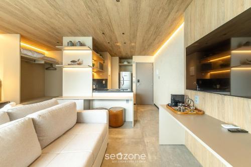 Nhà bếp/bếp nhỏ tại NWTs - Estúdios com Vista Lateral Mar em Maceió II