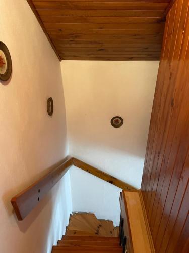 an overhead view of a staircase in a house at Privat Medo in Děpoltovice