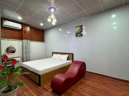 Ένα ή περισσότερα κρεβάτια σε δωμάτιο στο HOTEL Cù Lao 4 Tây Ninh