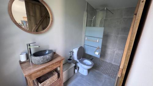 Koupelna v ubytování Bungalow l'escapade