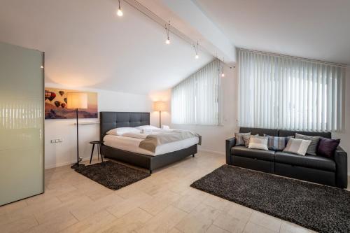 Ένα ή περισσότερα κρεβάτια σε δωμάτιο στο Ferienhaus Au Villa