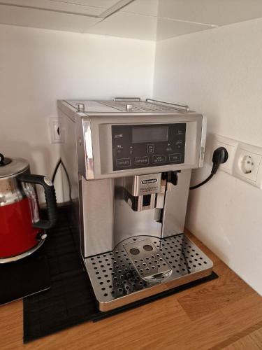 a coffee maker sitting on top of a counter at Chalet Fini in Bramberg am Wildkogel