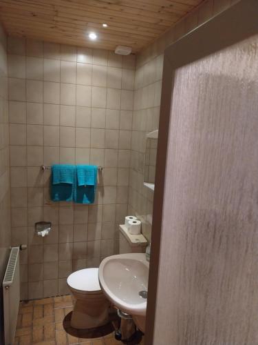 Ένα μπάνιο στο Monteurwohnung Niederhausen