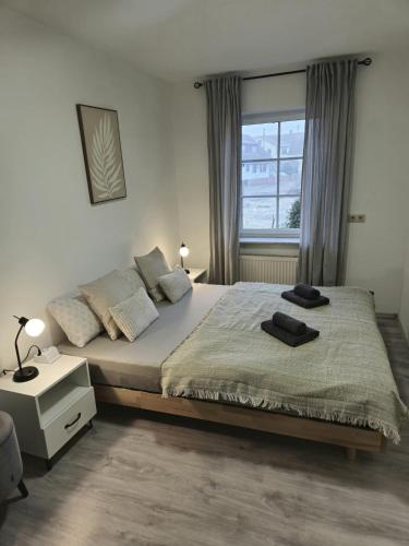 Katil atau katil-katil dalam bilik di Ferienwohnung Wintersonne