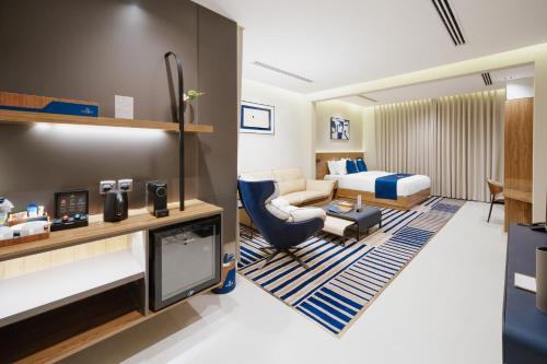Posezení v ubytování Modrest Hotel