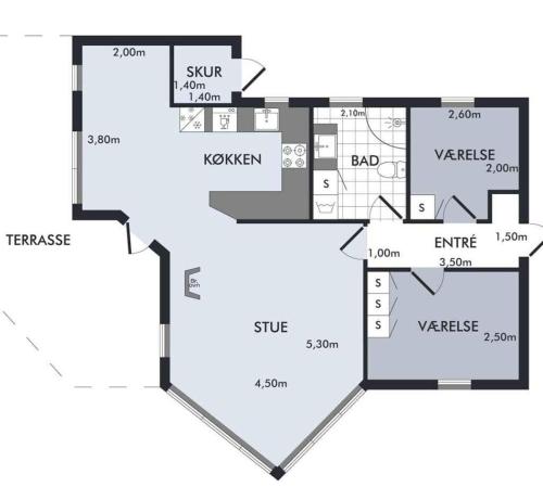 Plano de Cozy And Well-Maintained Holiday Home