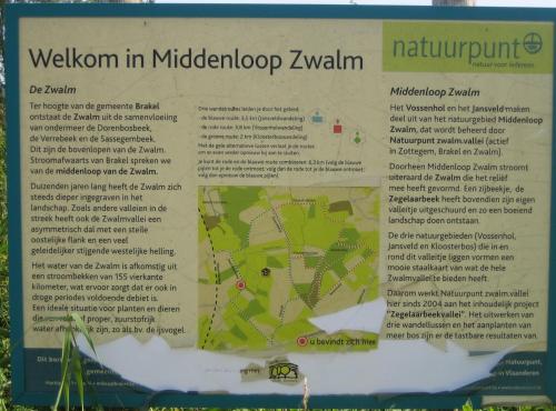 a sign with a map of the wilson in midlothory x at Vakantiehuis De Rekelberg in Brakel