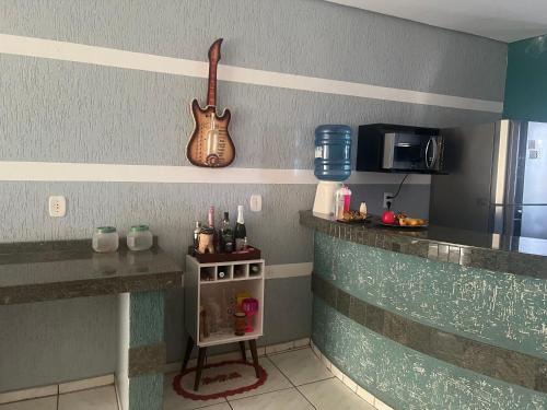 Dapur atau dapur kecil di Apartamento Dois Vizinhos
