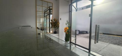 Phòng tắm tại Apart Hotel Azimut Iquique