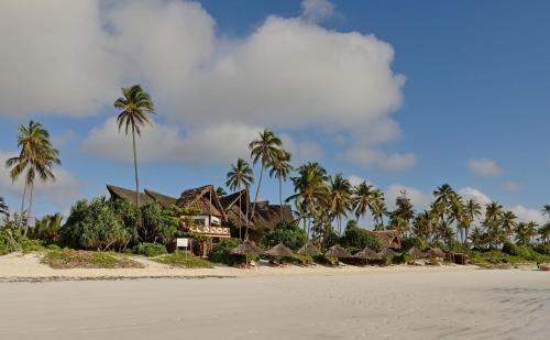 a house on the beach with palm trees at Kena Beach Hotel in Matemwe
