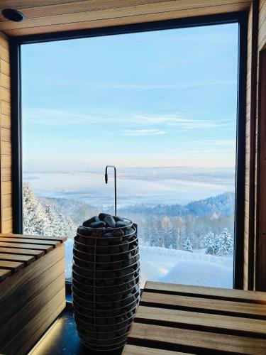 Górskie domki w Karkonoszach z widokiem