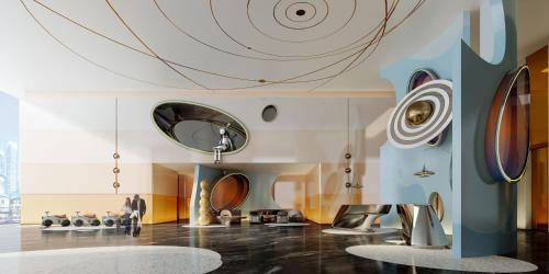 Χώρος καθιστικού στο Hainan Sangem Moon Hotel