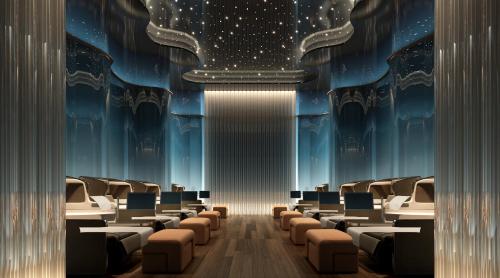 Χώρος καθιστικού στο Hainan Sangem Moon Hotel