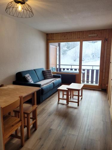 Χώρος καθιστικού στο Studio rénové La Clusaz