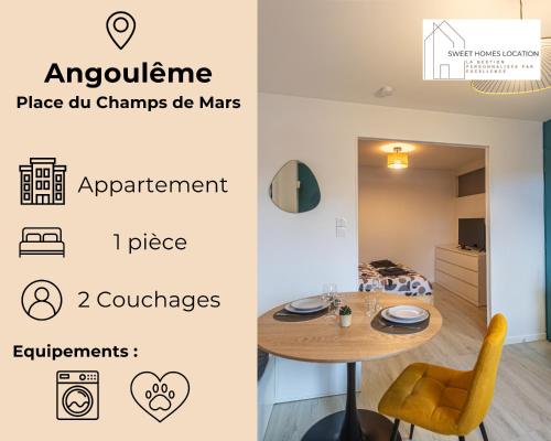 S1 SWEET HOMES Angoulême I Secteur Champs de Mars I Studio 2 couchages - Animaux acceptés