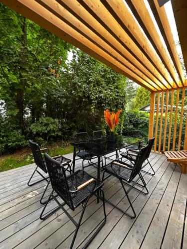 Κήπος έξω από το Sauna&Jacuzzi Domki Pod Brzozami Sława