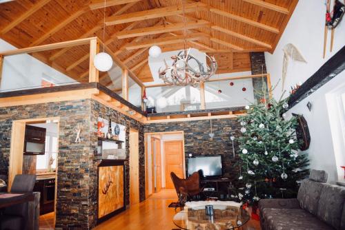 Χώρος καθιστικού στο Planinska kuća Ema