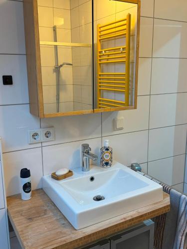 Koupelna v ubytování Schönes Apartment in Oldenburg-Osternburg