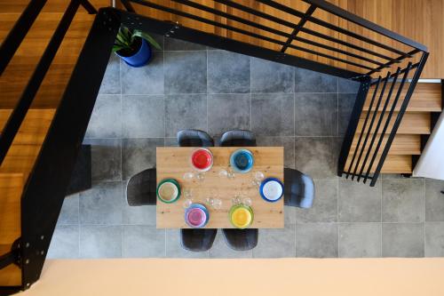 an overhead view of a table in a room at Galea Hospitality - Caravaggio in Xagħra