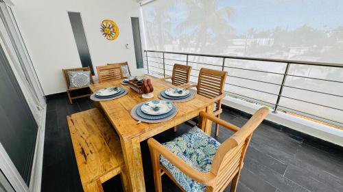 Punta Popy Beach Apartment tesisinde bir balkon veya teras