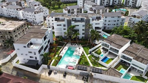 สระว่ายน้ำที่อยู่ใกล้ ๆ หรือใน Punta Popy Beach Apartment