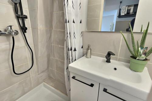 Bilik mandi di Charmant duplex Béziers centre