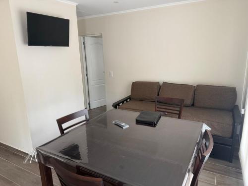 TV a/nebo společenská místnost v ubytování Cabaña Puente B 2