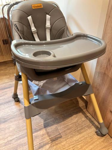 a high chair with a toilet in a room at Góry Sowie przystanek DAD HOUSE in Sokolec