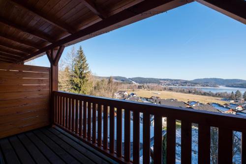 a view from the deck of a cabin at Panorama Kobylnice in Lipno nad Vltavou