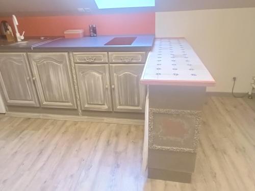 Kuchyň nebo kuchyňský kout v ubytování Gîte Ha-Py Cocon
