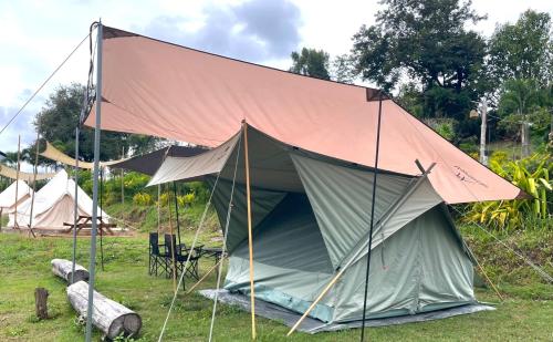 Taman di luar บ้านพอเพียงเชียงดาว BanPorPiangChiangDao