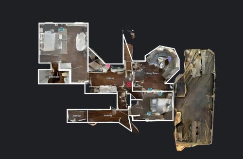 a floor plan of a building with at Granada Apartments Berkeley in Blackpool