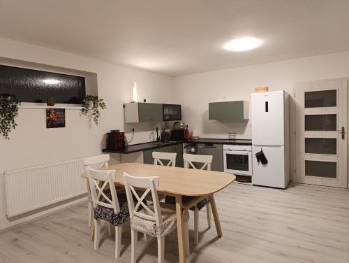 Kuchyň nebo kuchyňský kout v ubytování apartmán Fénix