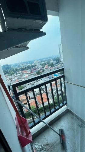 a view of a city from a window in a building at Nabilah rooms in Jakarta